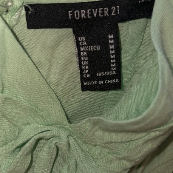 Forever 21 Green Dress w/slit - Picture 4 of 4